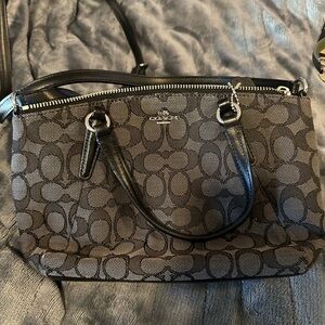 Coach Black Signature Tote Bag